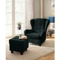 Home affaire Ohrensessel Alexander, B: 92 cm, Sitzhöhe: 44 cm, Set: mit Hocker