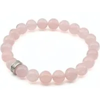 LAVISA Armband Armband Echte 8mm Edelstein Perlen, Kristalle, Onesize, Echte Edelsteine, Rostfreies Edelstahl, Wasserfest