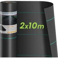Dripex Unkrautvlies Unkrautvlies Gartenvlies 90g/m² Unkrautfolie Wasserdurchlässig, 2mx10m= 20m² Rolle