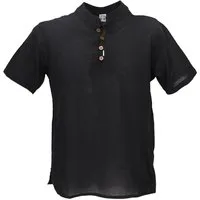 Guru-Shop Hemd & Shirt Yoga Hemd, Goa Schlupfhemd, Kurzarm Männerhemd,.. Ethno Style, alternative Bekleidung