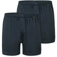 Schiesser Boxershorts Boxershorts (Sparpack) mit Eingriff, Jersey, uni, 2er Pack