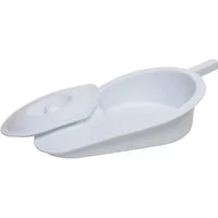 Sundo Homecare Urinal Abgeschrägte Bettpfanne mit Deckel aus Kunststoff, Urinal, Kunststoff, (1-tlg)