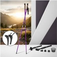Melko Nordic-Walking-Stöcke Wanderstöcke Nordic Walking Teleskop Stöcke Antischock Aluminium (Stück, Premium Qualität), Teleskopstock