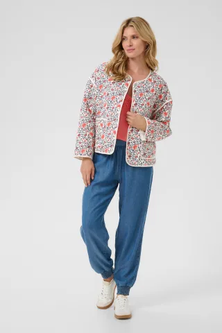 Jacke Baggy fit Porcelain Rose Flower multicolour