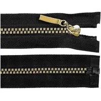 maDDma Reißverschluss 1 Profil-Reißverschluss 5mm Nonlock teilbar Würfel-Design, schwarz gold50cm