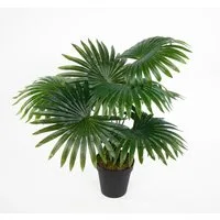 Kunstpflanze Fächerpalme Real Touch 40/50cm im Topf ZJ Kunstpalme künstliche Palme, Seidenblumen Roß, Höhe 50 cm