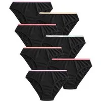 Next Slip Elastische Kontrast-Bikinis im 7er-Pack (7-St)