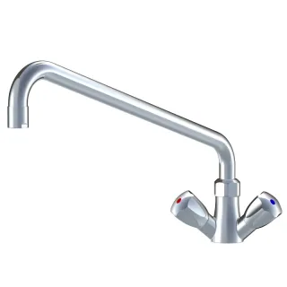 KWC Zweigriffmischer Schwenkauslauf GASTRO, A450, chromeline,100947 100947