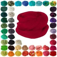 maDDma 25g Filzwolle / Märchenwolle, Nass- u. Trockenfilzen, Farbwahl Bastelgarn, blutrot