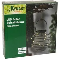 Kynast Garden LED Solarleuchte Solar LED Spirallaterne Bienennest Hängeleuchte warmweiß schwarz Ø15cm