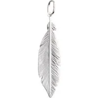 Silberkettenstore Kettenanhänger Anhänger Feder, groß - 925 Silber