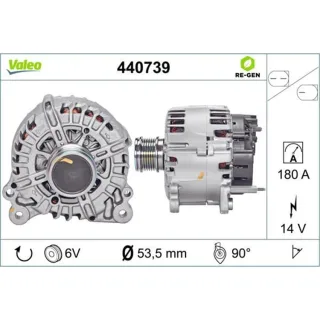 Valeo Generator  180A Audi Seat Skoda VW 440739