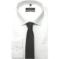 seidensticker Langarmhemd SC-2001 Kentkragen inkl. Krawatte und Einstecktuch schwarz Comfort Fit