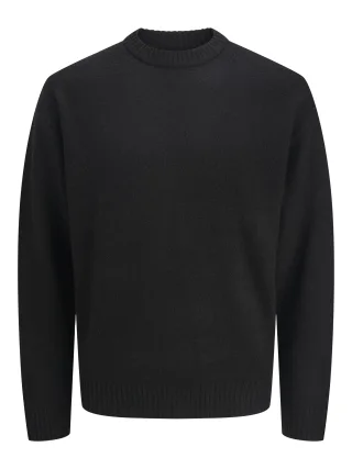 JACK&JONES - JORSOHO OLLIE KNIT CREW NECK SN JNR Black - Gr. - 152