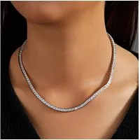 ROUGEMONT Collier Funkelnde Damen Collier Halskette Princess Cut 43cm, Hypoallergen