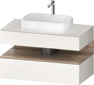 Duravit Qatego Konsolenwaschtischunterbau wandhängend Weiß Supermatt 1000x550x600 mm - QA47310558400 QA4731055840000