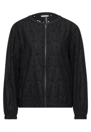Street One - Blouson mit Stickerei schwarz - Gr. - 34