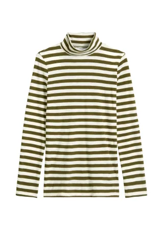 Marc OPolo DENIM - Longsleeve mit Turtleneck Dark Green - Gr. - XS