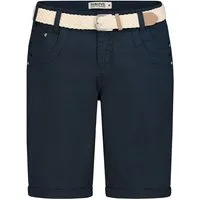SUBLEVEL Bermudas Damen Sommer Stoffhose kurz mit buntem Flechtgürte Sommerhose, kurze Chinohose, Shorts mit Gürtel