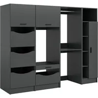 welltime Badmöbel-Set FALAS, 4-teilig, Hauswirtschaftsraum Set, Breite 248 cm, (Set, 4-St., 1x Wäscheschrank, 2x Waschmaschinenumbauschrank & 1xMehrzweckschrank), Kombination, Waschmaschinenumbau, Waschmaschinenschrank, Wäschekammer