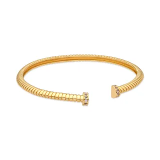 Luxenter Armband mit funkelnden Zirkonia-Steinen, 18 Karat Gelbgold-Finish – Aih