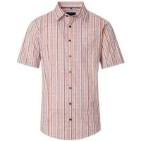 CASAMODA Kurzarmhemd Casa Moda Herren Kurzarmhemd gestreift orange blau Comfort Fit