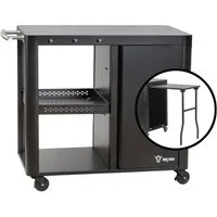 BBQ-Toro Grillablagetisch Grillwagen 95 x 50 x 80 cm, Schwarz Grilltisch, Grill Beistelltisch (1-St), Mit Griff