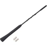 AIV Ersatz-Antennen-Stab M5/M6 23cm Schwarz Autoradio-Ersatzantennenstab (AM,FM,UKW,Radio), M5 M6-Gewinde Adapter Fiberglas Antenne AM FM UKW Auto-Radio