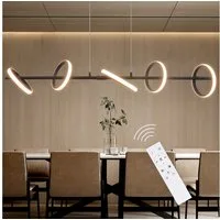 Nettlife LED Pendelleuchte Schwarz Esszimmerlampe Modern Dimmbar, LED fest integriert, Kaltweiß, Neutralweiß, Warmweiß