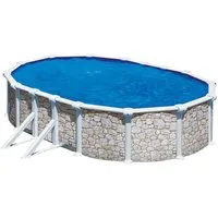 SUMMER FUN Ovalpool Stahlwandpool oval Classic Größe wählbar, 120cm ti (Einzelbecken, 1-tlg), verzinkte Stahlwand