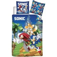 BrandMac Bettwäsche Sonic the Hedgehog - Wende-Bettwäsche-Set, 135x200 & 80x80, Baumwolle, 100% Baumwolle