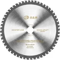 S&R Kreissägeblatt 190x30x2,4mm 54T, Multimaterial Uni Cut wie NE-Metalle (Einzelsägeblatt, + Reduzierringe auf 25,4 und 20mm), Kunststoff, Holz mit Nägel Beton, beidseitig beschichtete Platte etc.