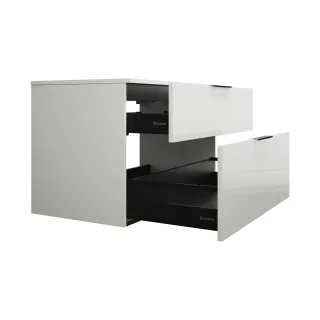 Burgbad Waschtischunterschrank Eqio 619x1000x550 Weiß Hochglanz, WXXH100F2009 WXXH100F2009