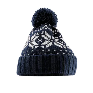 Beechfield - "Snowstar" Mütze für Herren/Damen Unisex (Dunkelblau/Weiß)