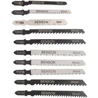 TSB Werk Sägeblatt 10x Stichsägeblätter T-Schaft Stichsägeblatt, Sägeblätter, Holz, Metall, PVC, Set