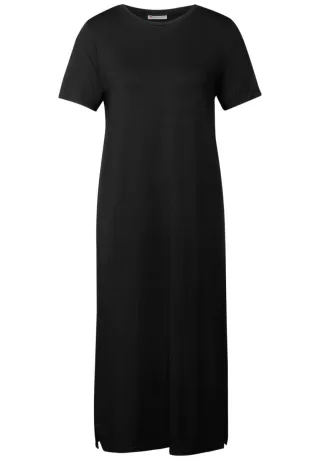 Street One - Kleid mit Schlitzdetail schwarz - Gr. - 36