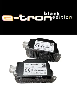 Original Audi "e-tron black edition" LED Einstiegsbeleuchtung Logo Türe Projektor SET Links + Rechts 4KE947415D + 4KE947416D für Audi
