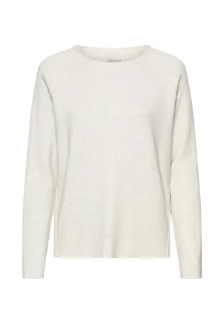 camel active - Strickpullover mit Rundhalsausschnitt pearl - Gr. - M
