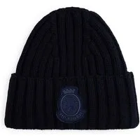 Tommy Hilfiger Beanie TH CREST FLUFFY für Frauen, aus Rippstrick, TH-Wappen-Patch an Umschlag