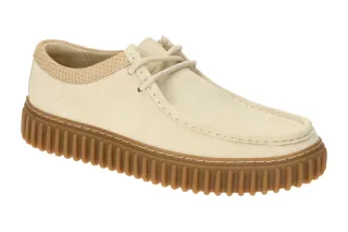 Clarks Herrenschuhe 26180906 Torhill_Lo Beige - ecru Mokassin Schn?r Halbschuhe