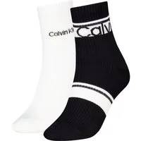 Calvin Klein Socken CK WOMEN SHORT SOCK 2P LOGO STRIPE (2 Paar)