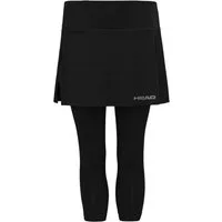 Head Tennisrock (Rock + 3/4 Tights) Club schwarz Damen