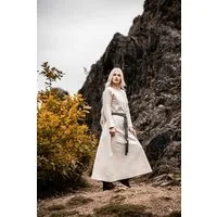 Leonardo Carbone Wikinger-Kostüm Kleid "Alvilda" mit Rundhalsausschnitt, vertikale Ziernähte, hochwertige Baumwolle