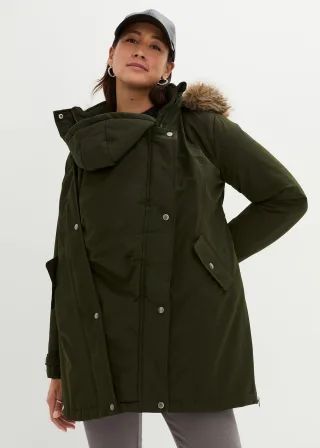 bonprix 3-in-1 Funktions-Umstandsjacke und Tragejacke, grün, Gr.34, Funktionale Umstandsjacke mit Tragefunktion und Tunnelzug