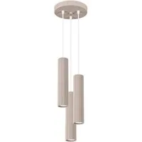 SOLLUX lighting Hängeleuchte Pendelleuchte Karbon 3P Taupe, Nicht enthalten