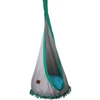 Pamek Nestschaukel Hängecocon mit Sitzkissen Hänhehöhle Kinderschaukel Hängesessel, Sitzkissen 62 cm Durchmesser.