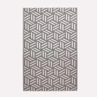 Homescapes Outdoorteppich Outdoor-Teppich Luna aus Polypropylen mit grauem Muster, 120 x 180 cm, rechteckig, Höhe: 20 mm