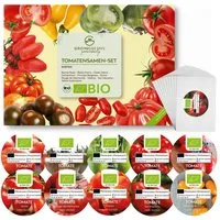 Growgreens Gemüsesamen BIO Tomatensamen Set (10 Sorten) - Tomaten Anzuchtset aus bio. Anbau, Gemüse
