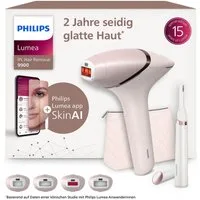 Philips IPL-Haarentferner Philips Lumea Series 9900 BRP959/00, 450.000 Lichtimpulse, 4 Aufsätze (Achseln, Bikinizone, Körper, Gesicht), 3 SkinAI Funktionen