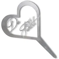 Rostikal Metallschild Grabschmuck Herz - Grab Deko mit Gravur Du Fehlst / Unvergessen